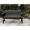 Highwood Usa Highwood® Weatherly 4' Outdoor Bench, Black AD-BENW4-BKE